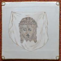 Painted White Chalice Pall